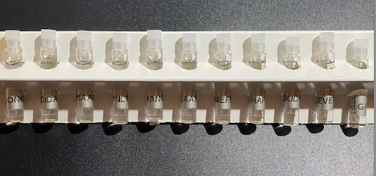 Testset, kinesiologie ampullen
